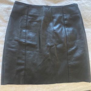Black Leather H&M Skirt Size 2
